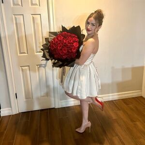 Oh Polly Emeline tulle mini dress in ivory! Size US 6